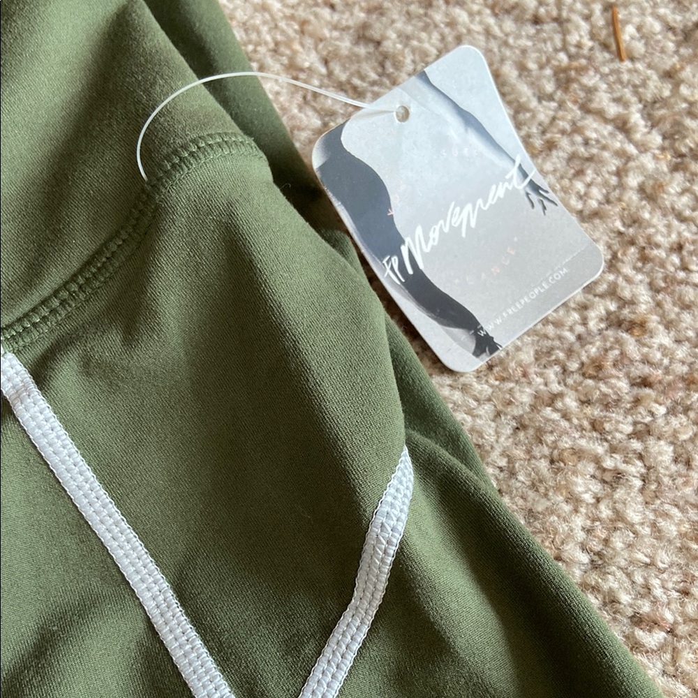Free People Olive Green High-Waisted Leggings - Picture 6 of 15